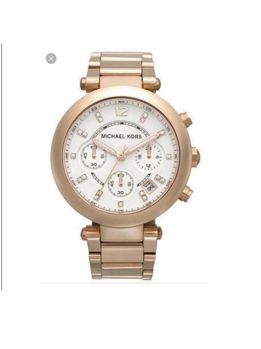 MICHAEL KORS stainless steel gold tone watch MK5806 quartz chunky timepiece